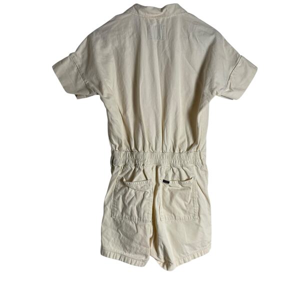 Lee Short Union-Alls Cream Utility Denim Romper Size Small - Picture 14 of 16